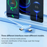 3 in 1 Retractable usb cable charger and mobile holder